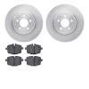 6502-31542 Brake Rotors w/5000 Advanced Brake Pads Kit, 2011-2019 BMW, Position: Rear