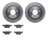 6502-31573 Brake Rotors w/5000 Advanced Brake Pads Kit, 2012-2018 BMW, Position: Rear - image 1