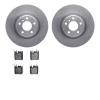 6502-31587 Brake Rotors w/5000 Advanced Brake Pads Kit, 2012-2020 BMW, Position: Rear