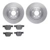 6502-31666 Brake Rotors w/5000 Advanced Brake Pads Kit, 2007-2019 BMW, Position: Rear - image 1