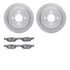 6502-31733 Brake Rotors w/5000 Advanced Brake Pads Kit, 1988-1990 BMW, Position: Rear - image 1