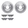 6502-32101 Brake Rotors w/5000 Advanced Brake Pads Kit, 2015-2019 Multiple Makes/Models, Position: Rear - image 1