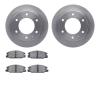 6502-37036 Brake Rotors w/5000 Advanced Brake Pads Kit, 1987-2005 Multiple Makes/Models, Position: Front - image 1