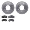 6502-37037 Brake Rotors w/5000 Advanced Brake Pads Kit, 1992-1995 Multiple Makes/Models, Position: Front - image 1