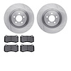 6502-39049 Brake Rotors w/5000 Advanced Brake Pads Kit, Fits Select Mopar, Position: Front - image 1