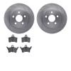6502-39062 Brake Rotors w/5000 Advanced Brake Pads Kit, 1988-1990 Mopar, Position: Rear - image 1