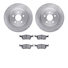 6502-40100 Brake Rotors w/5000 Advanced Brake Pads Kit, 1987-1991 Mopar, Position: Rear - image 1