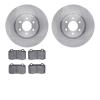 6502-40124 Brake Rotors w/5000 Advanced Brake Pads Kit, 1992-2002 Mopar, Position: Front - image 1
