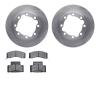 6502-40309 Brake Rotors w/5000 Advanced Brake Pads Kit, 1992-2000 Multiple Makes/Models, Position: Front - image 1