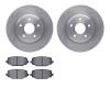 6502-40501 Brake Rotors w/5000 Advanced Brake Pads Kit, 2012-2020 Multiple Makes/Models, Position: Rear - image 1