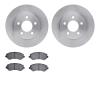 6502-42183 Brake Rotors w/5000 Advanced Brake Pads Kit, 2002-2007 Mopar, Position: Front - image 1