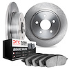 6502-45062 Brake Rotors w/5000 Advanced Brake Pads Kit, 1988-1994 GM, Position: Rear - image 1
