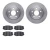 6502-45101 Brake Rotors w/5000 Advanced Brake Pads Kit, 2011-2016 GM, Position: Front - image 1