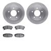 6502-46070 Brake Rotors w/5000 Advanced Brake Pads Kit, 1986-1992 GM, Position: Rear - image 1