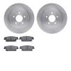 6502-46157 Brake Rotors w/5000 Advanced Brake Pads Kit, 2005-2011 GM, Position: Rear - image 1