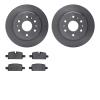 6502-47357 Brake Rotors w/5000 Advanced Brake Pads Kit, Fits Select GM, Position: Rear - image 1