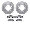 6502-48198 Brake Rotors w/5000 Advanced Brake Pads Kit, 1994-2005 Multiple Makes/Models, Position: Rear