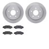 6502-48222 Brake Rotors w/5000 Advanced Brake Pads Kit, 1998-2005 GM, Position: Rear - image 1