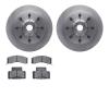 6502-48255 Brake Rotors w/5000 Advanced Brake Pads Kit, 2001-2002 GM, Position: Front - image 1