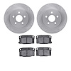 6502-52028 Brake Rotors w/5000 Advanced Brake Pads Kit, 1988-1988 GM, Position: Rear, Front - image 1