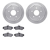 6502-52046 Brake Rotors w/5000 Advanced Brake Pads Kit, 2004-2004 GM, Position: Rear - image 1