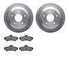 6502-52081 Brake Rotors w/5000 Advanced Brake Pads Kit, 2005-2006 GM, Position: Rear - image 1
