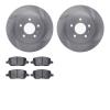 6502-52106 Brake Rotors w/5000 Advanced Brake Pads Kit, 2005-2005 GM, Position: Rear - image 1