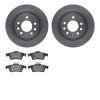 6502-53040 Brake Rotors w/5000 Advanced Brake Pads Kit, 2006-2010 GM, Position: Rear - image 1