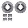 6502-54222 Brake Rotors w/5000 Advanced Brake Pads Kit, 1988-1993 Ford/Lincoln/Mercury/Mazda, Position: Front - image 1