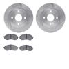 6502-54226 Brake Rotors w/5000 Advanced Brake Pads Kit, 1999-2001 Ford/Lincoln/Mercury/Mazda, Position: Front - image 1