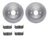 6502-54233 Brake Rotors w/5000 Advanced Brake Pads Kit, 1990-1996 Ford/Lincoln/Mercury/Mazda, Position: Rear - image 1