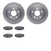 6502-54318 Brake Rotors w/5000 Advanced Brake Pads Kit, 1993-2005 Ford/Lincoln/Mercury/Mazda, Position: Rear - image 1