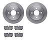 6502-54393 Brake Rotors w/5000 Advanced Brake Pads Kit, 2001-2019 Ford/Lincoln/Mercury/Mazda, Position: Rear - image 1