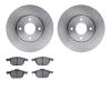 6502-54406 Brake Rotors w/5000 Advanced Brake Pads Kit, 2005-2012 Ford/Lincoln/Mercury/Mazda, Position: Front - image 1