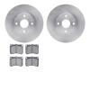 6502-55010 Brake Rotors w/5000 Advanced Brake Pads Kit, 1990-2003 Ford/Lincoln/Mercury/Mazda, Position: Front - image 1