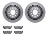 6502-55017 Brake Rotors w/5000 Advanced Brake Pads Kit, 2003-2011 Ford/Lincoln/Mercury/Mazda, Position: Rear - image 1