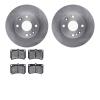6502-55022 Brake Rotors w/5000 Advanced Brake Pads Kit, 1994-1997 Ford/Lincoln/Mercury/Mazda, Position: Front - image 1