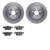 6502-55024 Brake Rotors w/5000 Advanced Brake Pads Kit, Fits Select Ford/Lincoln/Mercury/Mazda, Position: Rear - image 1