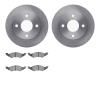 6502-55028 Brake Rotors w/5000 Advanced Brake Pads Kit, 1981-1983 Ford/Lincoln/Mercury/Mazda, Position: Front - image 1