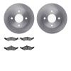 6502-55029 Brake Rotors w/5000 Advanced Brake Pads Kit, 1983-1994 Ford/Lincoln/Mercury/Mazda, Position: Front - image 1