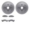 6502-55046 Brake Rotors w/5000 Advanced Brake Pads Kit, 1974-1980 Ford/Lincoln/Mercury/Mazda, Position: Front - image 1