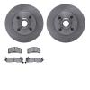 6502-55056 Brake Rotors w/5000 Advanced Brake Pads Kit, 1982-1993 Ford/Lincoln/Mercury/Mazda, Position: Front - image 1