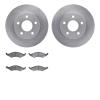 6502-55069 Brake Rotors w/5000 Advanced Brake Pads Kit, 1986-1988 Ford/Lincoln/Mercury/Mazda, Position: Front - image 1