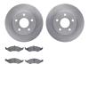 6502-55070 Brake Rotors w/5000 Advanced Brake Pads Kit, 1986-1988 Ford/Lincoln/Mercury/Mazda, Position: Front - image 1