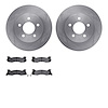 6502-55078 Brake Rotors w/5000 Advanced Brake Pads Kit, 1982-1990 Ford/Lincoln/Mercury/Mazda, Position: Rear - image 1