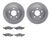 6502-55082 Brake Rotors w/5000 Advanced Brake Pads Kit, 1986-1992 Ford/Lincoln/Mercury/Mazda, Position: Front - image 1
