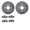 6502-55087 Brake Rotors w/5000 Advanced Brake Pads Kit, 1987-1993 Ford/Lincoln/Mercury/Mazda, Position: Rear - image 1
