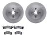 6502-55102 Brake Rotors w/5000 Advanced Brake Pads Kit, 1987-1988 Ford/Lincoln/Mercury/Mazda, Position: Front - image 1