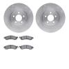 6502-55135 Brake Rotors w/5000 Advanced Brake Pads Kit, 1994-2004 Ford/Lincoln/Mercury/Mazda, Position: Front - image 1