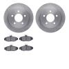 6502-55859 Brake Rotors w/5000 Advanced Brake Pads Kit, 1991-1992 Ford/Lincoln/Mercury/Mazda, Position: Rear - image 1